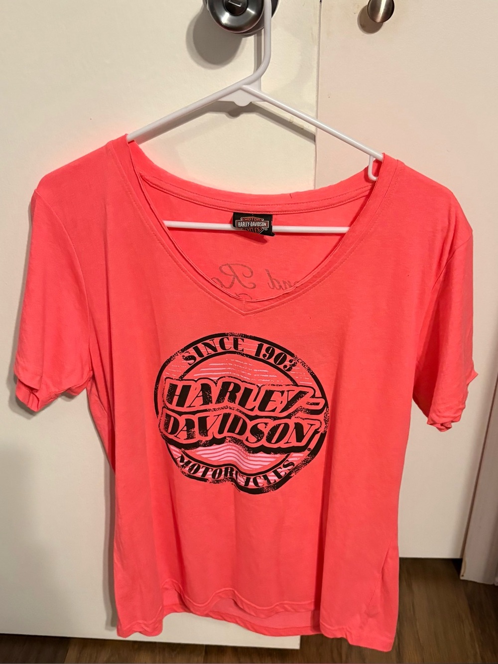 Harley-Davidson Grand Rapids MI Coral Pink Graphic Tee